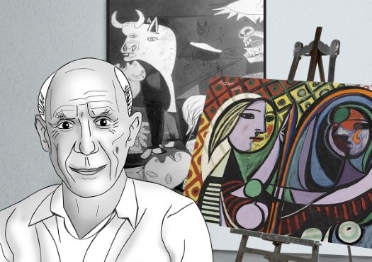 Pablo Picasso - Biographie et héritage DESSINATEUR, PEINTRE, GRAVEUR ET SCULPTEUR ESPAGNOL  Naissance : 25 octobre 1881 - Malaga, Espagne Décédé : 8 avril 1973 - Mougins, France